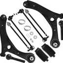 maXpeedingrods 10Pc Suspension Kit for Dodge Grand Caravan 2008-2018 Chrysler Town & Country 2008-2016 Volkswagen Routan 2009-2011, Lower Control Arm w/Ball Joint Sway Bar Link Tie Rod Boots