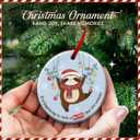 2 x KILYHOME Sloth Dancing Christmas Ornament 2025 - "Its Beginning to Look a Sloth Funny Ornament, Cute Animal Holiday Keepsake - Xmas Tree Hanging Decoration, Idea for Animal Lovers