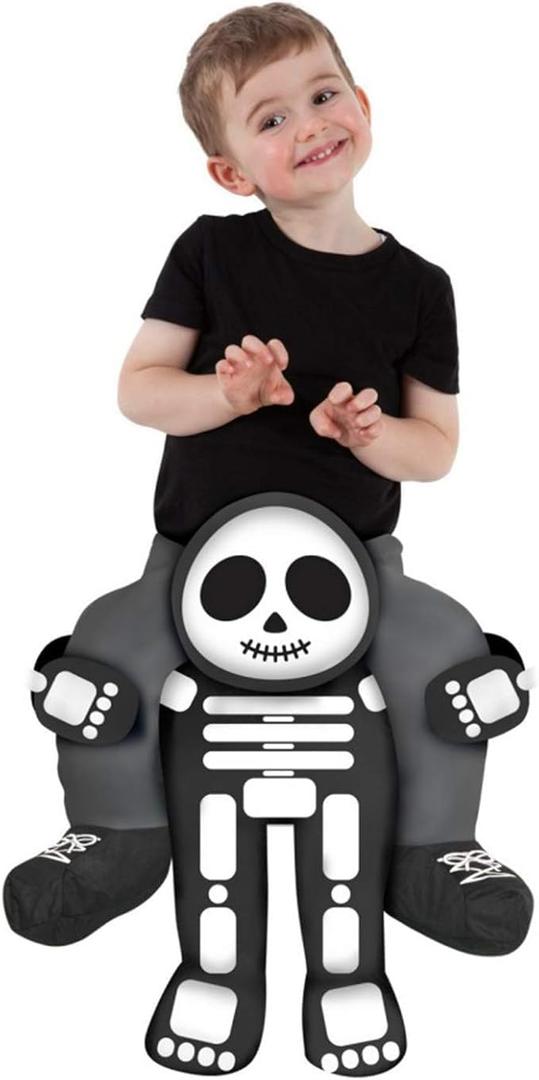Morphsuits Toddler Skeleton Piggyback Costume Kids Fancy Dress Halloween Costume For Toddlers One Size Fits All