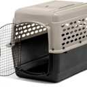 Petmate Vari Dog Kennel - Portable Dog Carriers & Crates for Medium Dogs, Airline-Friendly, Durable Plastic, Pet Carrier For Home and Travel, 32 Inches, Taupe and Black