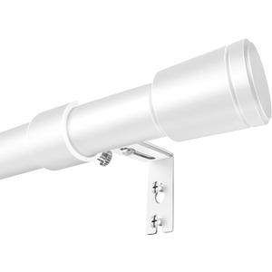 1 Diameter White Curtain Rods for Windows, 1 Pack 30-120 Inch Heavy Duty Window Rods, Long Adjustable Curtain Rod, Fits Most Standard Windows, Suitable for Bedroom, Living Room, Farmhouse