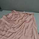 Modegal Women's Satin High Waist Hidden Elasticized Waistband Flared Casual A Line Midi Skirt, XL