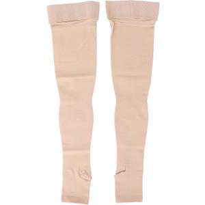 Compression Socks Breathable Elastic Thin High Open Toed Stockings Toeless Thigh High Compression Socks for Outdoor Sports (M) , High Open Toe Compression Stockings Open Toe Compression Stocks Co
