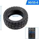 90/55-6 Scooter Tire 10 inch Off Road Tire 10x3.0 Wider & Thicker Rubber Tubeless Tire Motorcycle Electric Scooter Tires Outer Tire Replace for 90/55-6 80/65-6 tyre Wheel Parts