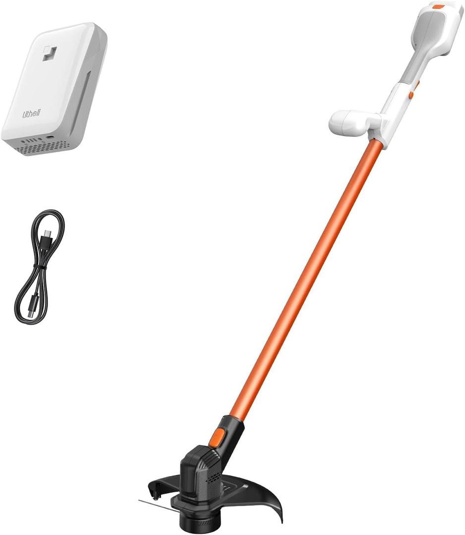 Litheli Cordless Weed Wacker 12 Inch, U20 Handy+ 20V String Trimmer & Weed Eater with 2.0Ah Battery, Grass Trimmer Tools for Garden, Yard and Farm