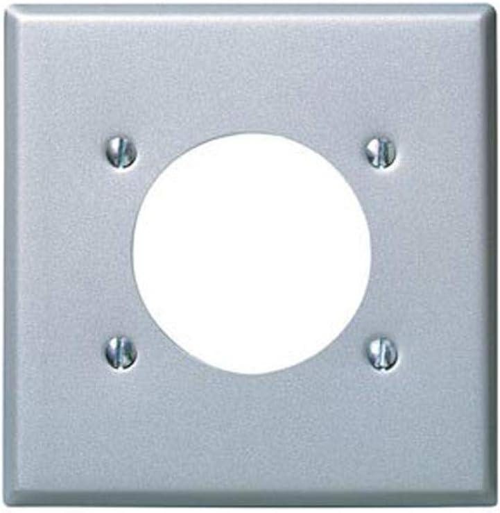 Leviton 2-Gang Wallplate, Standard Size, Magnetic Stainless Steel, 84026