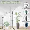 CalKoo 2025 Professional Grow Lights for Indoor Plants Growing, 126 LEDs 6000K Full Spectrum Plant Grow Lights Indoor, Height Adjustable (13-38''), 3 Spectrum Modes + 10 Dimming with 4/ 8/ 12/ 18H Timer