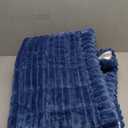 Smiry Couch Cover for Dogs Washable, Non Slip Fuzzy Pet Couch Covers for 3 Cushion Sofa Pet Friendly, Thick Soft Sofa Slipcovers Cushion Protector (Navy Blue, 27.6" x 70.9")