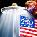 Deneve Deluxe Solar Powered Flagpole Light – Dusk to Dawn 12+ Hours, 26 LED, 1300 Lumen Outdoor Lighting for American Flag, Waterproof, Garden Decor, House Decor, 100% Coverage Silver Model
