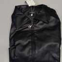 AUTOMET Women's Oversized Faux Leather Jacket Boyfriend Biker Moto Coat Lightweight Fall Bomber Outerwear, XS