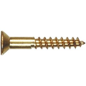 Hillman 2733 10 X 2-Inch Brass Flat Phillips Wood Screw, 20-Pack