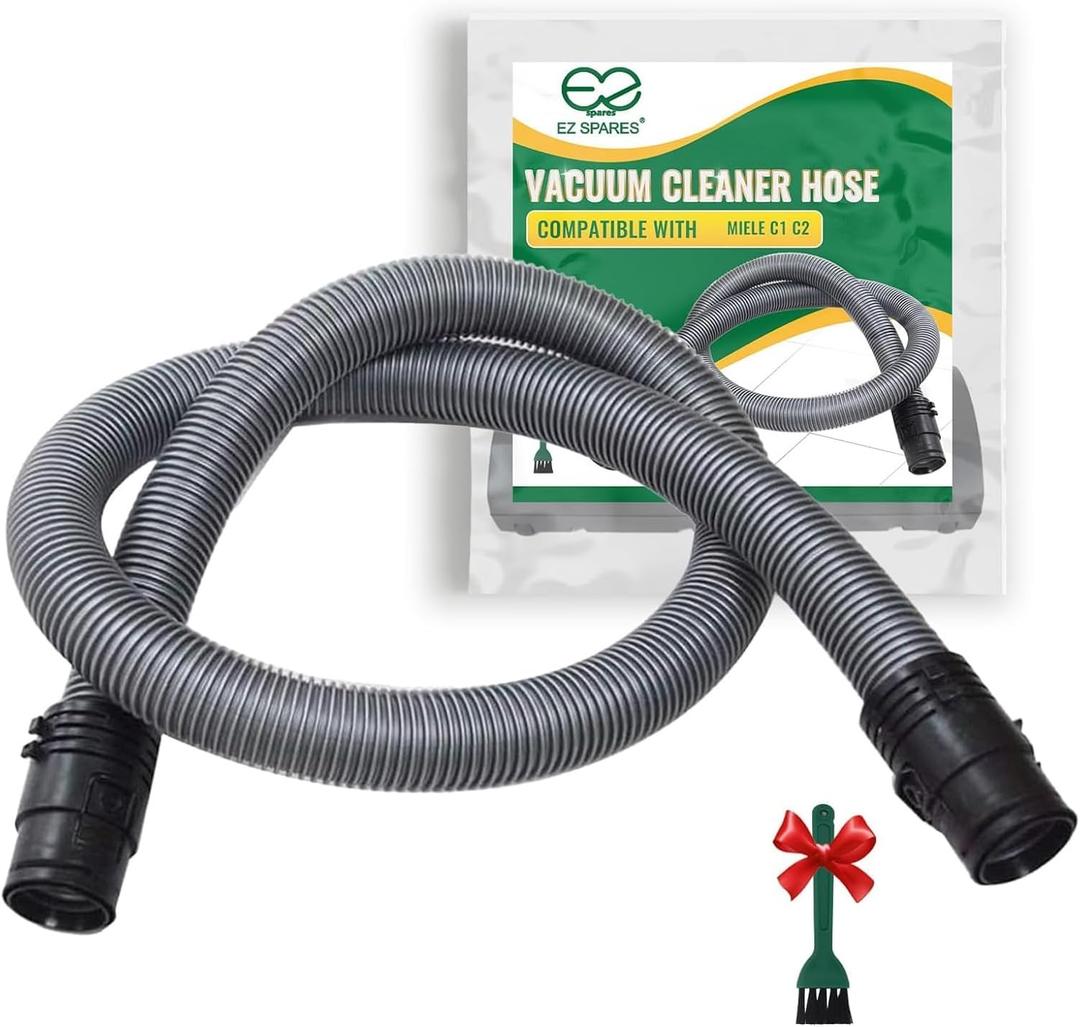 EZ SPARES Replacement Vacuum Hose Compatible with Miele C1 C2 Canister Vacuum Cleaners Hose 1-1/2" 38mm Attachment Parts,1.7M Flexible Pipe Tube Suction Hose #07736191