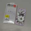 LEECG for iPhone 14 Pro Case Flower Creativity Pattern Design Soft Silicone Slim Shockproof Phone Cover for iPhone 14 Pro, 6.1 inch-Cotton Purple