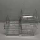 Sorbus Stackable Storage Bins Open Front - Clear Stackable Storage Bins - Pantry Bins for Storage and Organization - Acrylic Stackable Bins for Kitchen - Clear Pantry Organizer Bins (Medium 4 Pack)