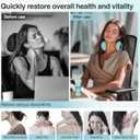 Neck Massager 2025, Neck Stretcher Cervical Traction with Heat, 3 Modes, Portable Massage Neck Hump Corrector for Pain Relief and Muscle Relax, 26 Angle Cervical Traction Device (Blue)