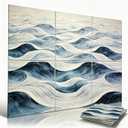 6 Pack Art Acoustic Panels, 72x48 Inch Total Size, Self-Adhesive Flame-Retardant Polyester Felt Sound Absorbing Wall Panels for Home Office, Recording Studio & Gym