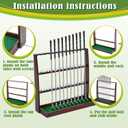 Lenwen Golf Putter Stand Wooden Display Rack Golf Club Holder Stand Floor Display Rack Club Organizer for Storage Sports Indoor Home Office Simulator, Hold 13 Clubs 30 Balls Storage