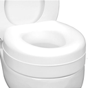 HealthSmart Raised Toilet Seat Riser That Fits Most Standard (Round) Toilet Bowls for Enhanced Comfort and Elevation with Slip Resistant Pads