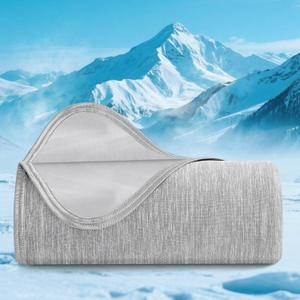 Bamboo Cooling Blanket - Double-Sided Soft Bed Throw Summer Blankets, Breathable Cold Bed Blanket for Night Sweats Sofa Home Office - 59"x79", Light Gray