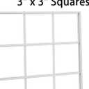 Grid Wall Commercial Grade Gridwall Panels Heavy Duty Grid Panel for Any Retail Display Wall Grid 2' Width x 4' Height, White (Pack of 3)