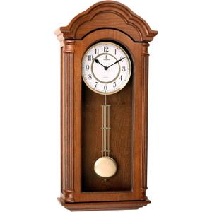Pendulum Wall Clock Battery Operated - Large, Wooden Hanging Grandfather Wall Clock with Pendulum - Quiet, Made with Real Wood for Living Room Decor, Office & Home Dcor Gift 26x12