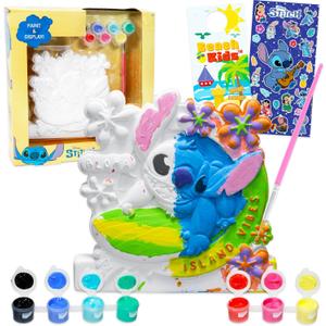Disney Lilo & Stitch Paint Your Own Scene Set for Kids - Bundle DIY Painting Set Featuring Stitch, Stickers, More Painting Kit for Girls, Boys