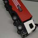 Carrier Truck Race Track Kids Toys, Foldable 3 Layer Toddler Track Playset, Toy Truck Transport Car Carrier & 8 Race Cars, Truck Car Toddlers Toys Xmas Gifts for Age 3 4 5 6+ Years Old Boys Girls (Red)