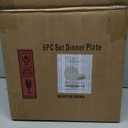 Stone Lain Claire 4-Piece Dinner Plate Set Stoneware, Plates, Dishwasher and Microwave Safe, Dish Set for 4, White