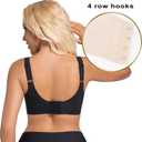 PRETTYWELL Wireless Bras for Women Molded Cup Comfort Push up Bra Mesh Seamless Full Coverage No Underwire Bra A to D Cup (Black, S)