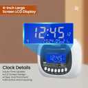 Time Clock for Employees Small Business, 6 U.S. Time Zones, Automatic Daylight Saving & Auto Time Update, Punch Card Time Recorder with 6 Punches Per Day-50 Time Cards and 2 Ribbons (White-2)