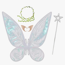 Fairy Wings for Adults,Butterfly Wings for Girls,Angel Wings,Fairy Costume for Women Halloween Dress Up Party Favor Rose