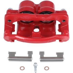 SCITOO 18-B4728 Disc Brake Caliper Assembly with Bracket Red Fit For Cadillac 2002-2006,For Chevrolet 1999-2013,For GMC 1999-2013,For Hummer 2003-2009