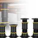 Wlrrcwdttc 4 Pcs Adjustable Height Bed Support Legs 6.99.8 inch, Bed Frame Center Support Legs for Bed Frame/Bed Center Slat,Bed Support Reinforcement Parts Bed Slats Support Leg Bed Replacement Legs