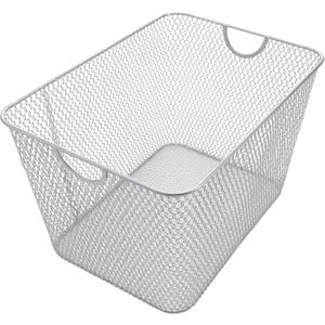 YBM Home Mesh Wire Storage Basket for Shelves, Pantry Organization, and Kitchen - Multipurpose Steel Wire Basket Holder Bin for Organizing Office Supplies, Household Toiletries and Laundry Supplies (14x10x9)