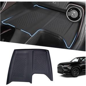 Wireless Charging Anti-Slip Mat Fit for 2024 2025 2026 Toyota Grand Highlander, Silicone Waterproof & Stain-Resistant Car Center Console Phone Charger Protective Pad Liner Accessories(1PCS) (Black)