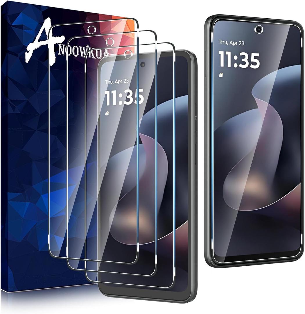 Anoowkoa 3 Pack Designed for Moto G 2026 & Moto G Play 20266.7 inchScreen Protector Tempered glass film.Anti-Breakage.Anti-Scratch.No Bubbles.9H Hardness.Supports Fingerprint Unlocking.Easy Installation