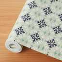 Cooyes Shelf and Drawer Liners for Kitchen Cabinets, Non-Adhesive Cabinet Liners, EVA Waterproof Durable Shelf Paper for Refrigerator, Shelves, Cupboard with European Pattern, Easy to Cut (11.8"W x 236"L, Green Blue)