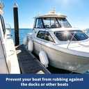 4 Pack 4.5"/6.5" Boat Fenders, Ribbed Twin Eyes Inflatable Marine Bumpers for Docking with 4 Ropes, 4 Needles and 1 Pump, Pontoon Boat Fenders for Yachts, Sailing Dinghies, Bass Boats