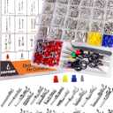 25Types Car Electrical Wire Terminal Pin Connector Kit - Oskpower 660Pcs Automotive Electric Crimp Connectors 1/1.5/1.8/2.2/2.8/3.5/4.8/6.3mm Auto Terminals Male Female Pins Non-Insulated Plug Removal