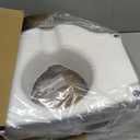 Drive Medical 2-in-1 Raised Toilet Seat with Removable Padded Arms - Elevated Bathroom Safety Support - Secure Locking Attachment - Easy Height Assistance - Durable Construction, Standard Toilets