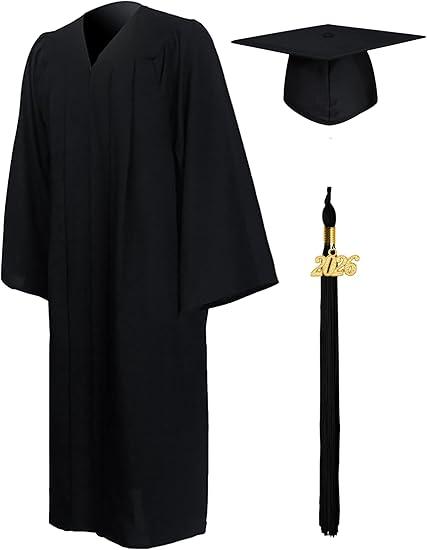 GraduationMall Matte Graduation Gown Cap Tassel Set 2026 for High School and Bachelor, Size: 4