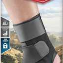 ACE Deluxe Ankle Stabilizer, Adjustable, Black, 1/Pack
