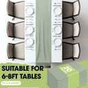 Pureegg Sage Green Plastic Table Runners - 20 Pack, 14'' x 108'', Water Resistant & Disposable Centerpiece Decorations for Table Cloth, Wedding, Birthday, Holiday, Baby Shower, Party, Home Decor