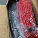MUXHOMO 7 Pieces Queen Comforter Set, Reversible Bed in a Bag Queen Size, All Season Bedding Set with Comforter, Flat Sheet, Fitted Sheet, Pillowcases & Shams, Red & Black