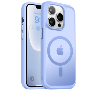 Vooii for iPhone 13 Pro Phone Case,[Compatible with Magsafe] Translucent Matte Shockproof Women Men Girl Protective Case Cover for iPhone 13 Pro (ONLY) 6.1", Light Purple