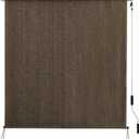 SMONTER Outdoor Sunshade Roller Shade 5'W x 6'H (60" Wx72 H), Exterior Cordless Roll Up Shades Blinds, UV Protection Shade Cloth with Crank Operation for Outside Windows Patio Porch Gazebo, Mocha
