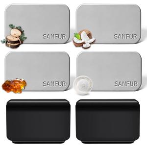 Car Air Freshener - Stone Air Freshener for Visor Clip-Long Lasting Car Odor Eliminator and Scent Diffuser for Cabin, Truck & SUV-2 Clips-Variety 4 Pack(Teak-Amber-Cabana-Open air)