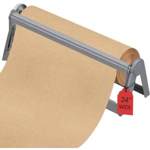 24in Wrapping Paper Roll Cutter - Holder Dispenser for Butcher Freezer Craft Paper Rolls with Updated Serrated Blade for Gift Wrap. Non-Slip Cutting Tool for Kitchen, Craft Room-Set on Tabletop