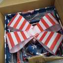 Set of 3 4th of July Lighted Gift Boxes, LED Light Up Present Boxes for Independence Day Decorations Indoor Outdoor Yard Holiday Party Lawn Porch Home Decor