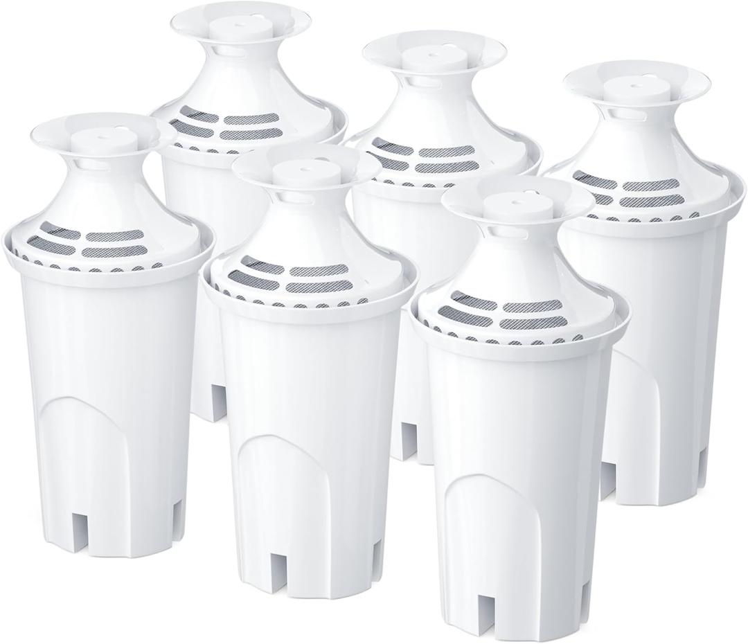 Water Filter Replacements Fit for Brita Pitchers and Dispensers Compatiable with Bri-ta Filter Replacement Fit for Brita Water Pitcher Classic OB03, 35557 Mavea 107007, and More, 6 Count By BOGDA